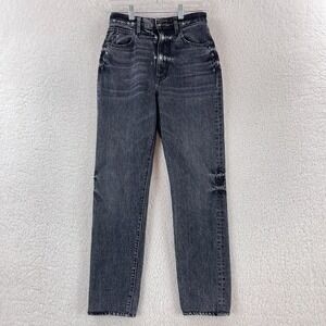 SLVRLAKE Black Coal Beatnik Jeans Womens Distressed‎ Skinny Leg Cotton Size 26